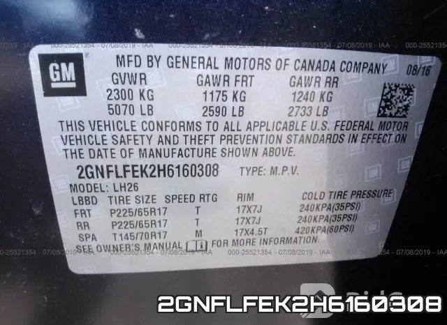 2GNFLFEK2H6160308 фото 10