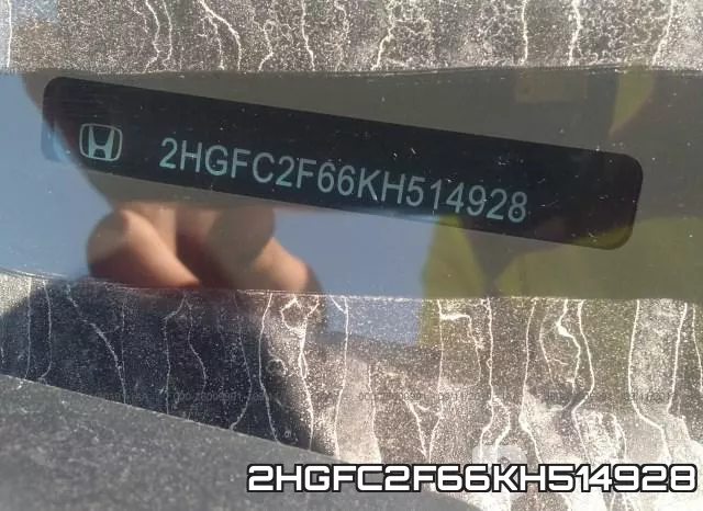 2HGFC2F66KH514928 фото 10