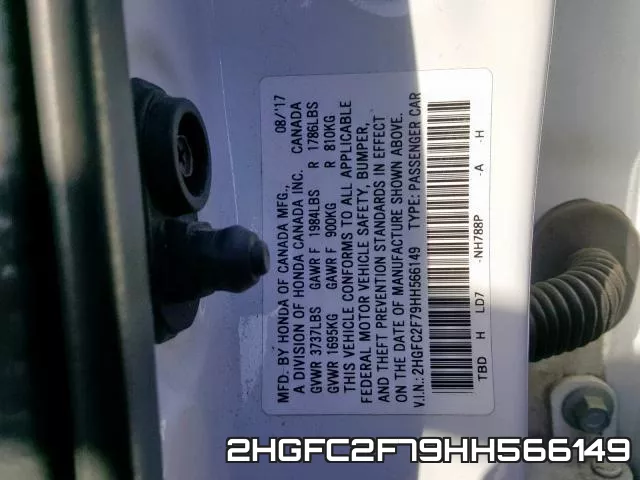 2HGFC2F79HH566149 фото 2