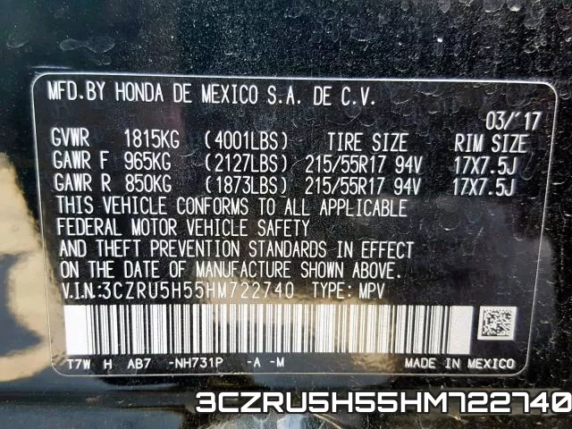 3CZRU5H55HM722740 фото 2