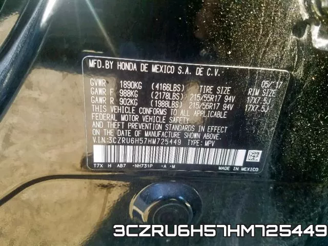 3CZRU6H57HM725449 фото 2
