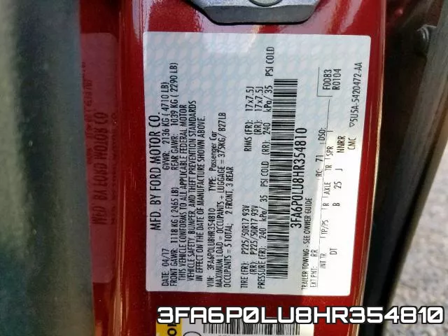 3FA6P0LU8HR354810 фото 2
