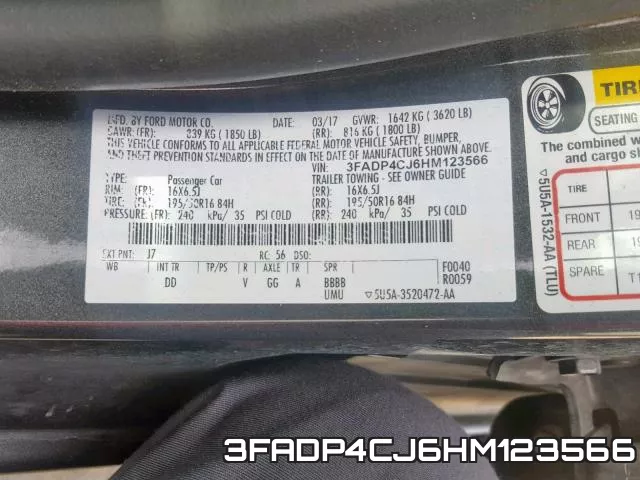 3FADP4CJ6HM123566 фото 2