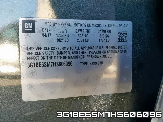 3G1BE6SM7HS606096 фото 2