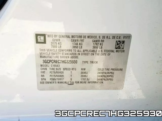 3GCPCREC7HG325930 фото 2