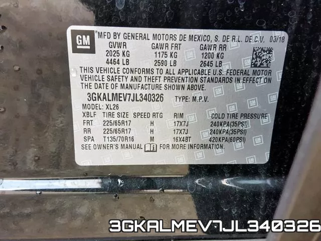 3GKALMEV7JL340326 фото 2