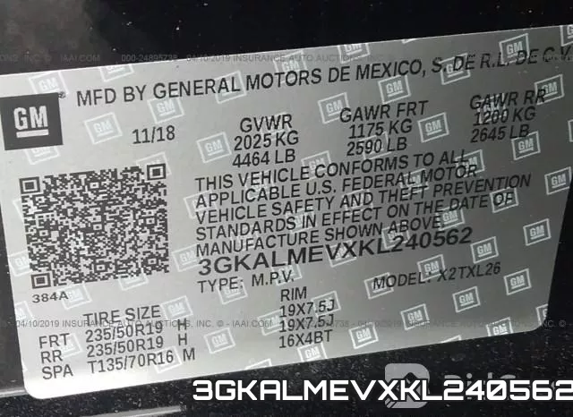 3GKALMEVXKL240562 фото 10
