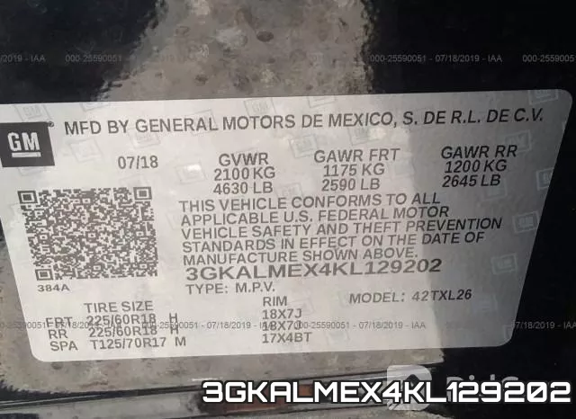3GKALMEX4KL129202 фото 10