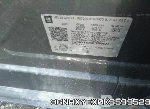 3GNAXYEX0KS599523 фото 10