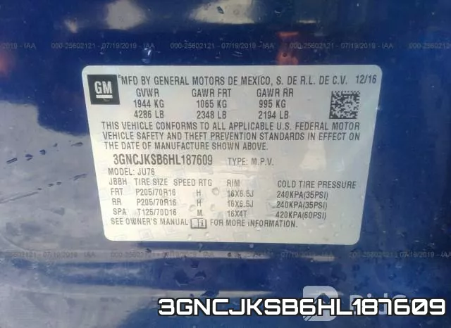 3GNCJKSB6HL187609 фото 10