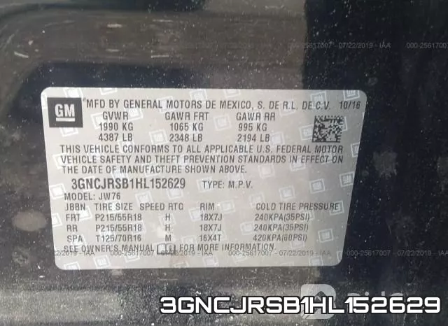 3GNCJRSB1HL152629 фото 10