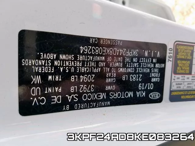 3KPF24AD8KE083264 фото 2