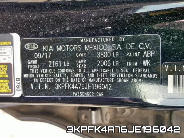 3KPFK4A76JE196042 фото 2