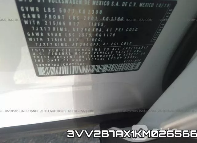 3VV2B7AX1KM026566 фото 10