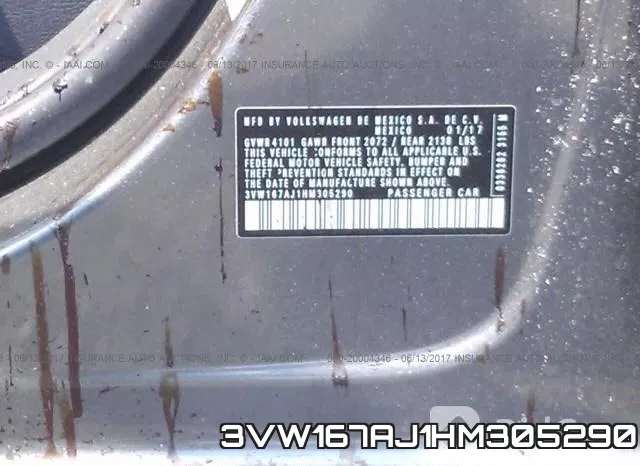 3VW167AJ1HM305290 фото 10