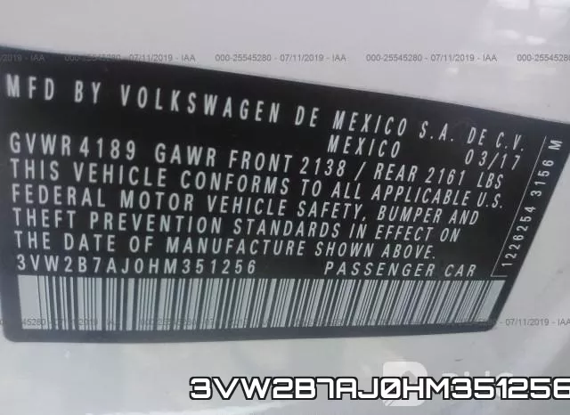 3VW2B7AJ0HM351256 фото 10