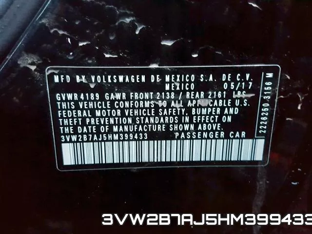3VW2B7AJ5HM399433 фото 2