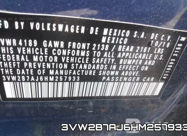 3VW2B7AJ6HM257933 фото 10