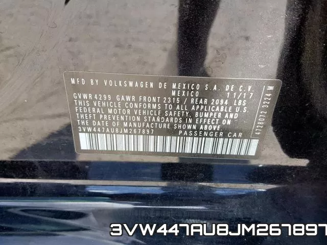 3VW447AU8JM267897 фото 2