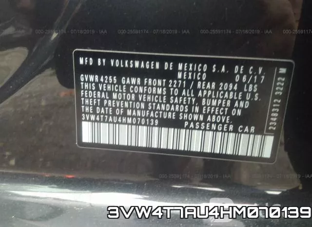 3VW4T7AU4HM070139 фото 10