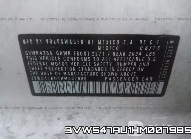 3VW547AU1HM007985 фото 10