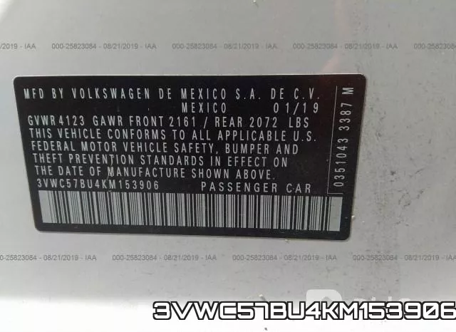 3VWC57BU4KM153906 фото 10