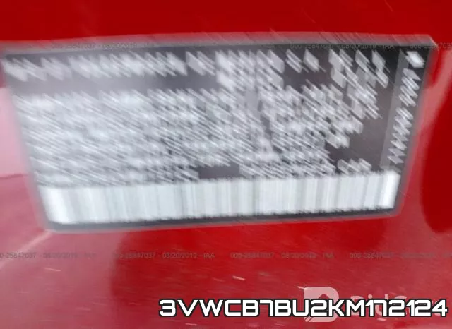 3VWCB7BU2KM172124 фото 10