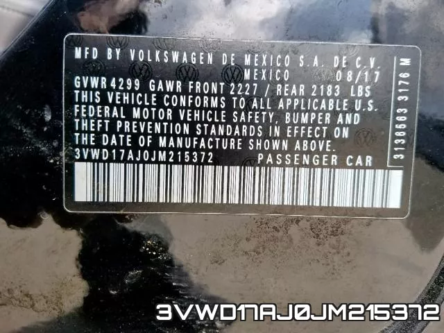 3VWD17AJ0JM215372 фото 2