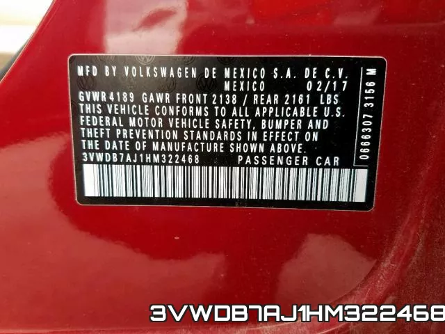 3VWDB7AJ1HM322468 фото 2