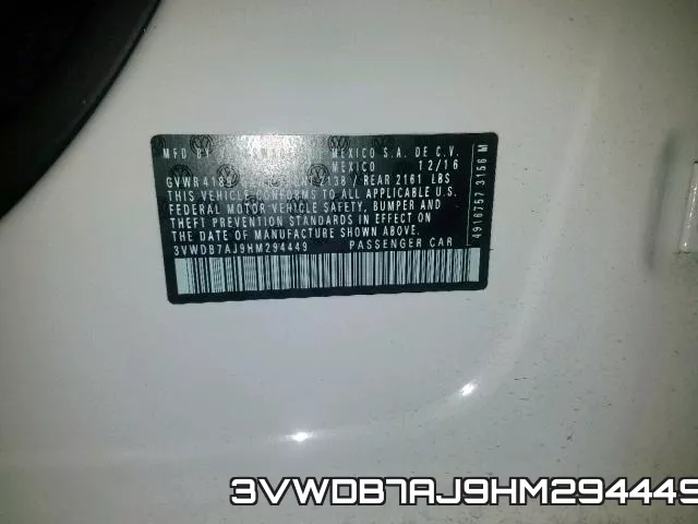 3VWDB7AJ9HM294449 фото 2