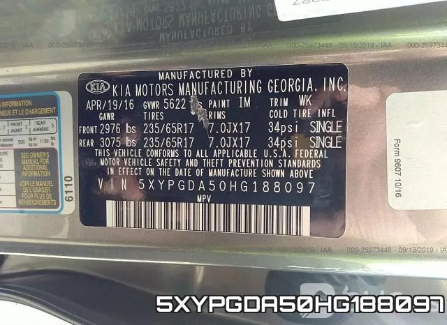 5XYPGDA50HG188097 фото 10