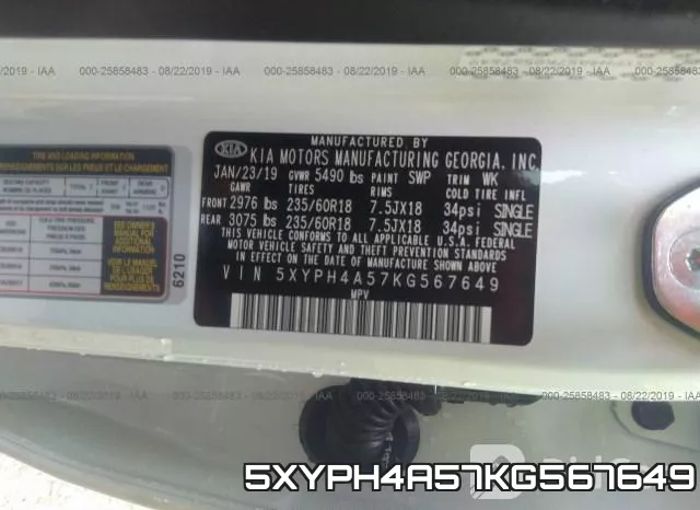 5XYPH4A57KG567649 фото 10