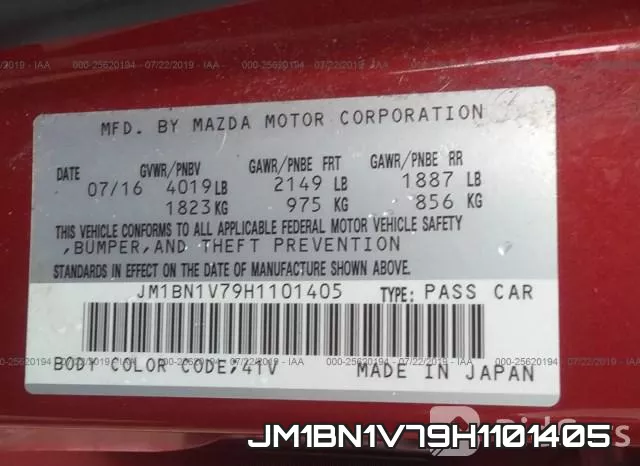 JM1BN1V79H1101405 фото 10