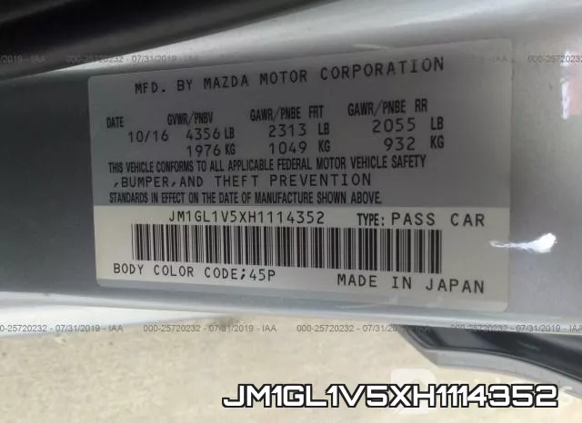 JM1GL1V5XH1114352 фото 10
