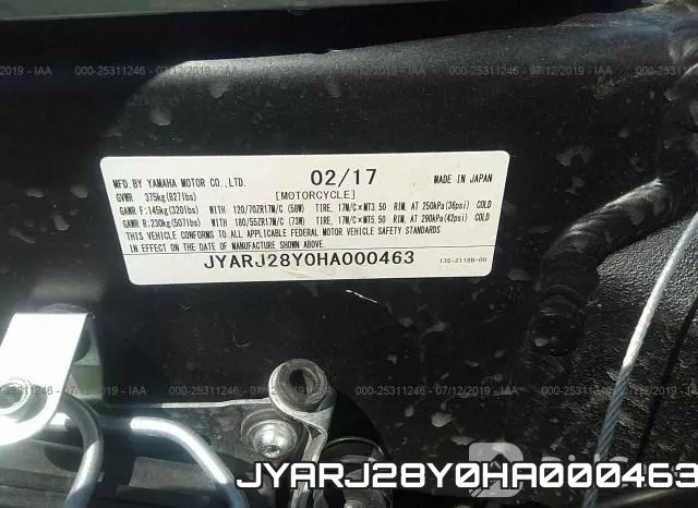 JYARJ28Y0HA000463 фото 2