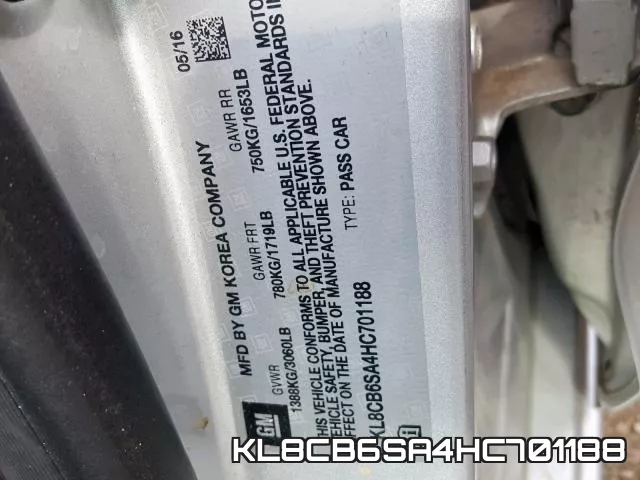 KL8CB6SA4HC701188 фото 2