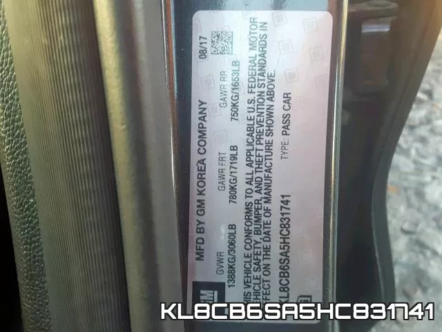 KL8CB6SA5HC831741 фото 2