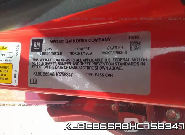 KL8CB6SA8HC758347 фото 10