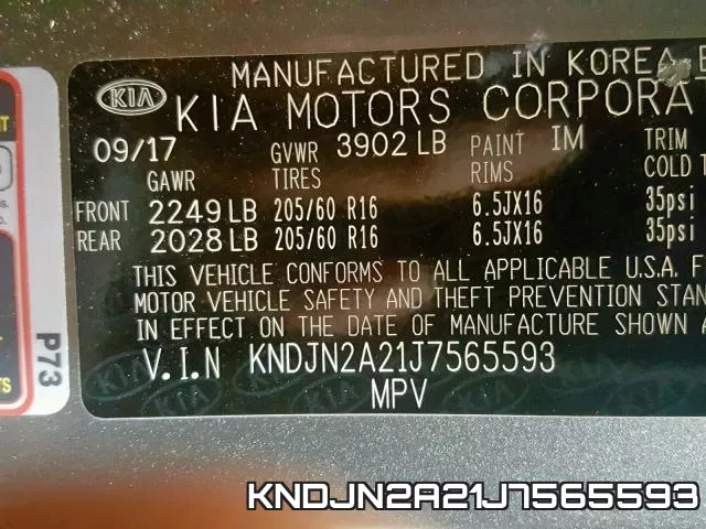 KNDJN2A21J7565593 фото 2