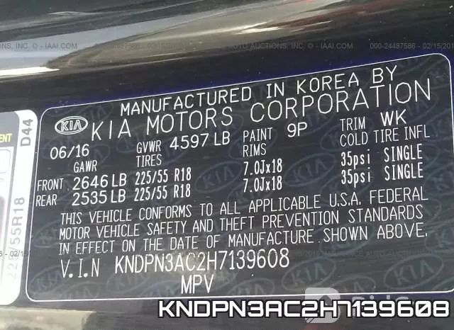 KNDPN3AC2H7139608 фото 10
