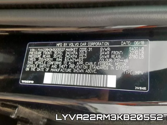 LYVA22RM3KB205527 фото 2