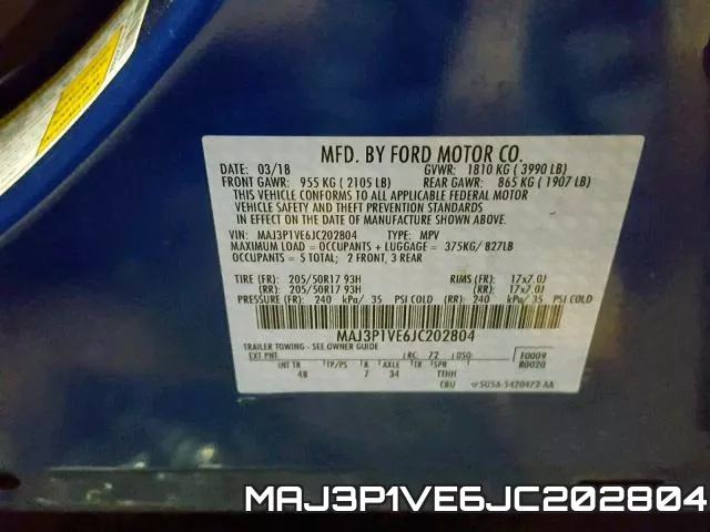 MAJ3P1VE6JC202804 фото 2