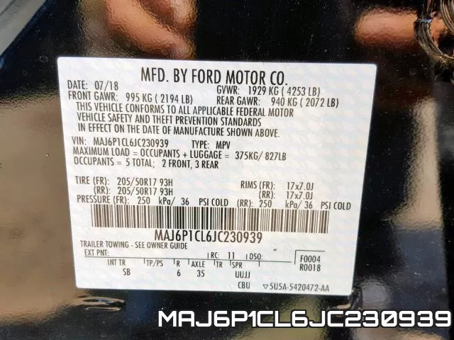 MAJ6P1CL6JC230939 фото 2