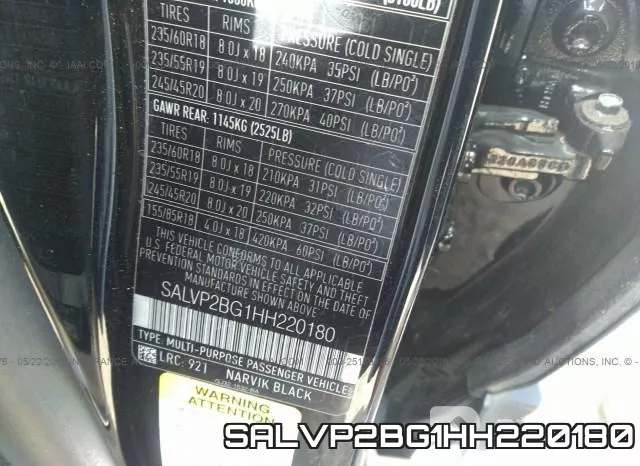 SALVP2BG1HH220180 фото 10