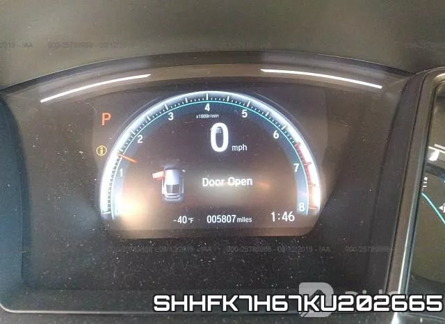 SHHFK7H67KU202665 фото 8