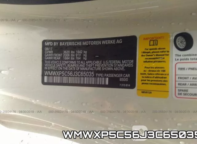 WMWXP5C56J3C65035 фото 10