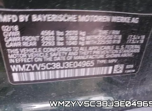 WMZYV5C38J3E04965 фото 10