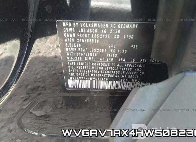WVGAV7AX4HW508230 фото 10