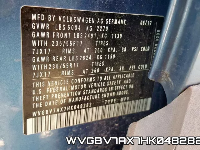 WVGBV7AX7HK048282 фото 2