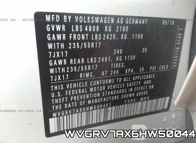 WVGRV7AX6HW500441 фото 10